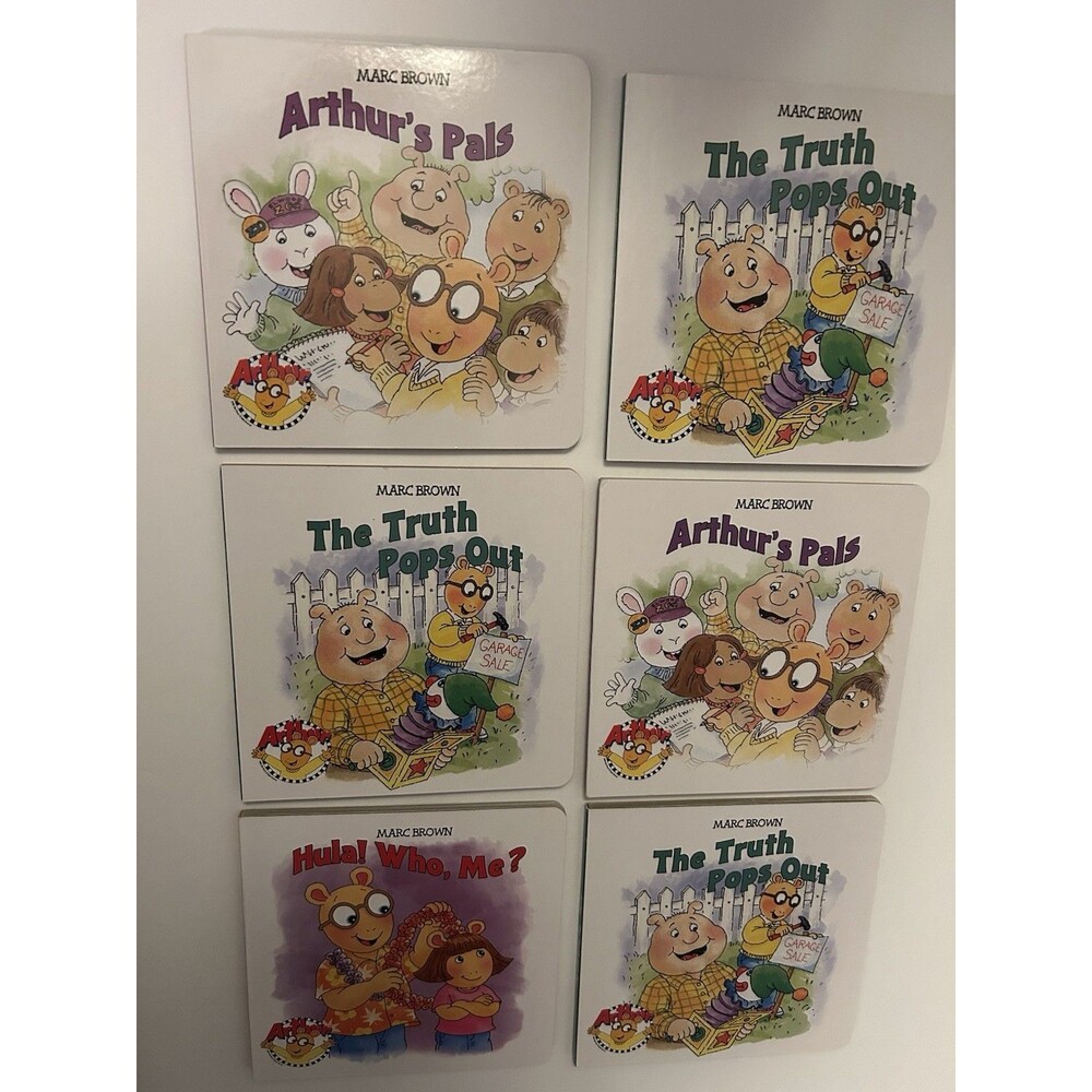 Arthur Board Books Lot Marc Brown PBS Kids Pals Truth Pops Out Hula New